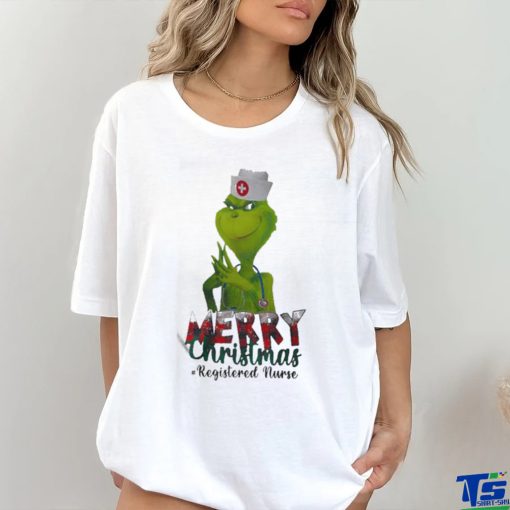 Official The Grinch Merry Christmas Registered Nurse T Shirt