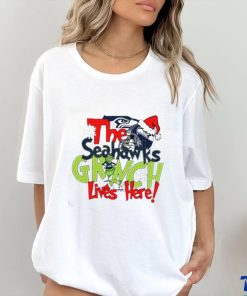 Official The Seahawks Grinch Lives Here Christmas Shirt