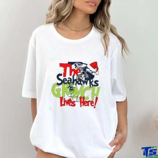 Official The Seahawks Grinch Lives Here Christmas Shirt