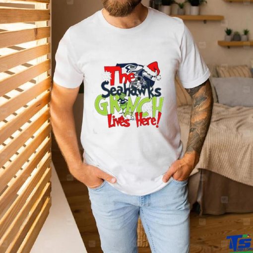 Official The Seahawks Grinch Lives Here Christmas Shirt