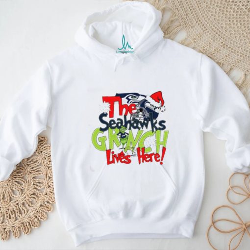 Official The Seahawks Grinch Lives Here Christmas Shirt
