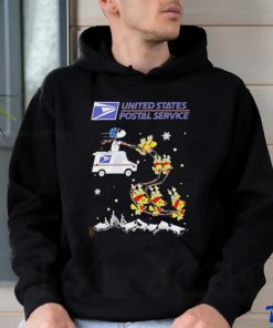 Official United states postal service santa Snoopy and reindeer Woodstock Christmas shirt, hoodie, sweater, long sleeve and tank top Official United states postal service santa Snoopy and reindeer Woodstock Christmas shirt