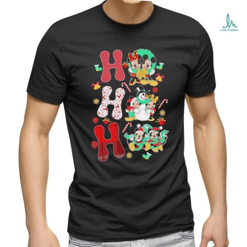 Official Vintage Disney Christmas Ho Ho Ho Mickey Mouse Minnie Mouse And Friends Xmas Disney T Shirt