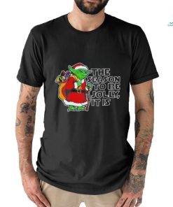 Official Yoda The Seaon To Be Jolly It Is Christmas Shirt