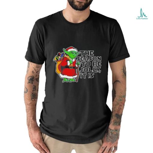 Official Yoda The Seaon To Be Jolly It Is Christmas Shirt