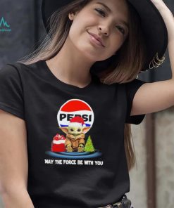 Official baby Yoda hat santa Pepsi may the force be with you logo christmas shirt