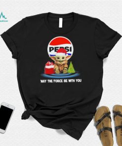 Official baby Yoda hat santa Pepsi may the force be with you logo christmas shirt