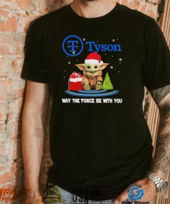 Official baby Yoda hat santa Tyson may the force be with you logo christmas shirt