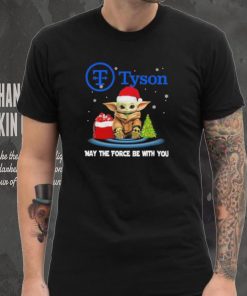 Official baby Yoda hat santa Tyson may the force be with you logo christmas shirt