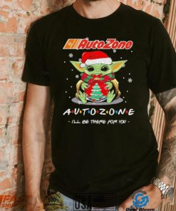 Official baby Yoda hug ball hat santa Autozone I’ll be there for you merry christmas shirt