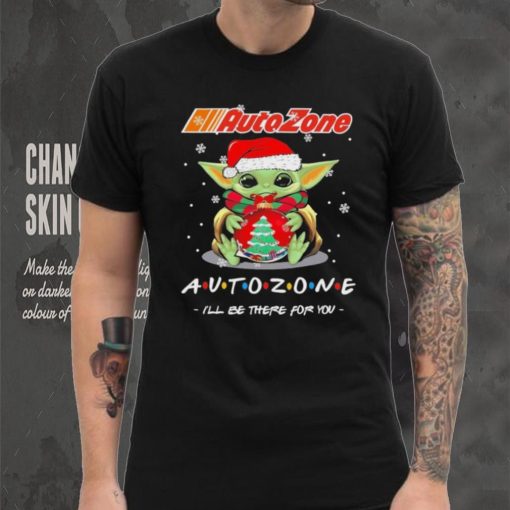 Official baby Yoda hug ball hat santa Autozone I’ll be there for you merry christmas shirt