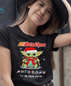 Official baby Yoda hug ball hat santa Autozone I’ll be there for you merry christmas shirt