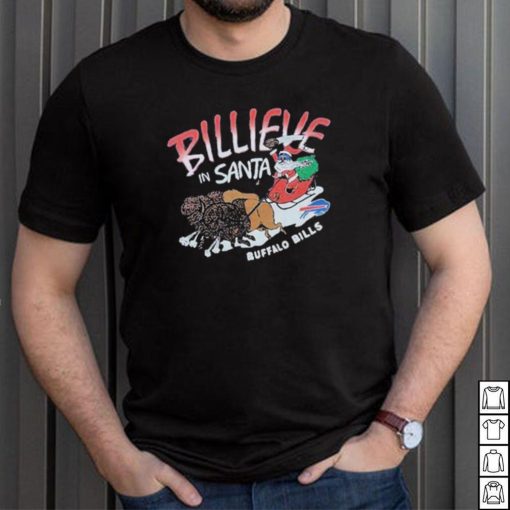 Official buffalo Bills Christmas Billieve In Santa T Shirt