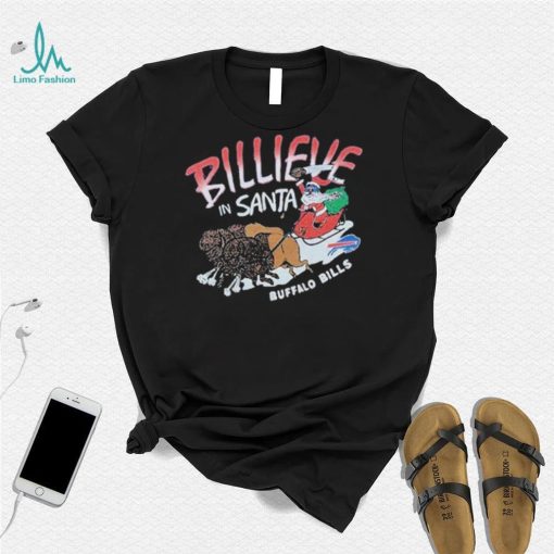 Official buffalo Bills Christmas Billieve In Santa T Shirt