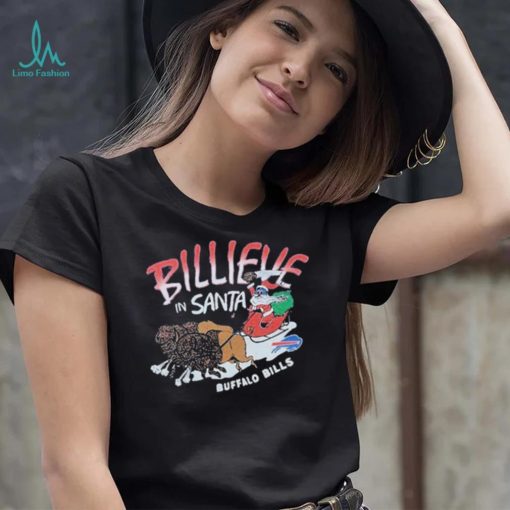 Official buffalo Bills Christmas Billieve In Santa T Shirt