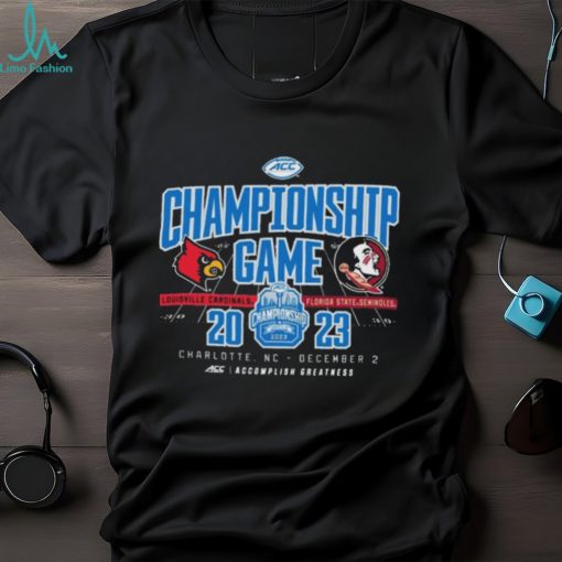Official charlotte, NC 2023 ACC Championship Game Louisville Cardinals vs Florida State Seminoles Shirt