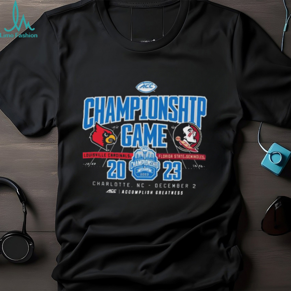 Official charlotte, NC 2023 ACC Championship Game Louisville Cardinals vs Florida State Seminoles Shirt Official charlotte, NC 2023 ACC Championship Game Louisville Cardinals vs Florida State Seminoles Shirt