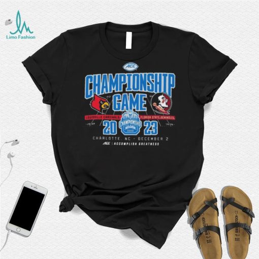 Official charlotte, NC 2023 ACC Championship Game Louisville Cardinals vs Florida State Seminoles Shirt