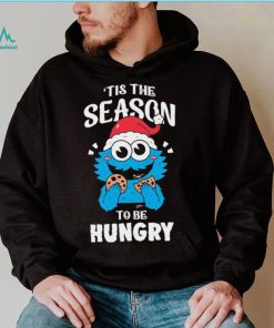 Official cookie monster hat santa tis the season to be hungry christmas shirt