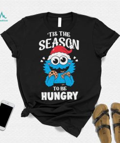 Official cookie monster hat santa tis the season to be hungry christmas shirt