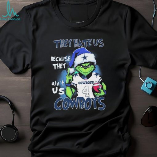 Official dak Prescott Grinch They Hate Us Because Ain’t Us Dallas Cowboys Christmas Shirt
