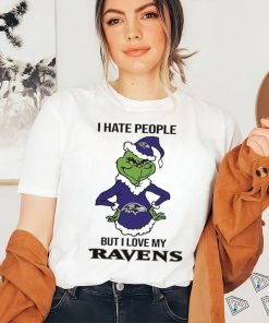 Official grinch I Hate People But I Love My Ravens Shirt