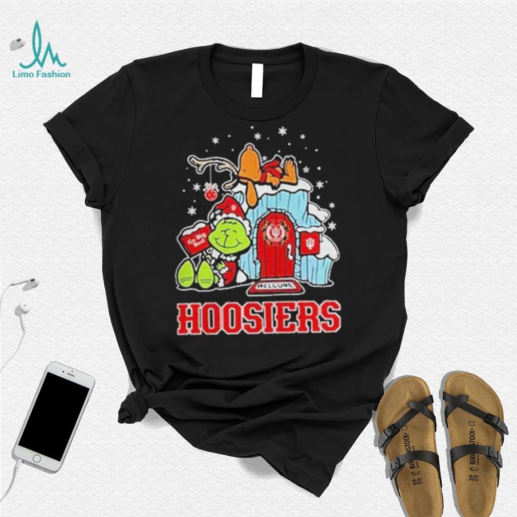 Official indiana Hoosiers Grinch Nuts Welcome Christmas T Shirt Official indiana Hoosiers Grinch Nuts Welcome Christmas T Shirt