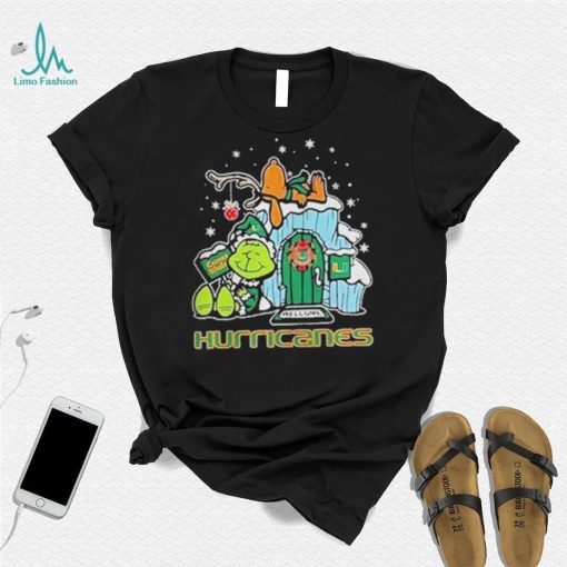 Official miami Hurricanes Grinch Nuts Welcome Christmas T Shirt