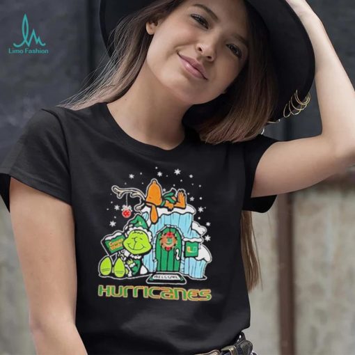 Official miami Hurricanes Grinch Nuts Welcome Christmas T Shirt
