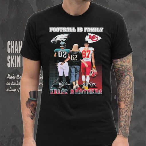 Official official Football Is Family Kelce Brothers Jason Kelce Sexy Batman And Travis Kelce Big Yeti Signatures shirt