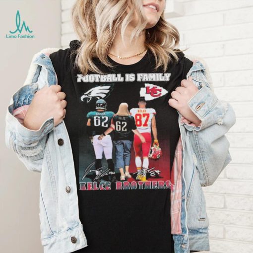 Official official Football Is Family Kelce Brothers Jason Kelce Sexy Batman And Travis Kelce Big Yeti Signatures shirt