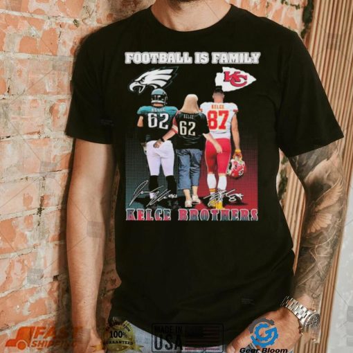 Official official Football Is Family Kelce Brothers Jason Kelce Sexy Batman And Travis Kelce Big Yeti Signatures shirt