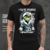 Official official I Hate People But I Love My Philadelphia Eagles Santa Grinch Christmas Shirt