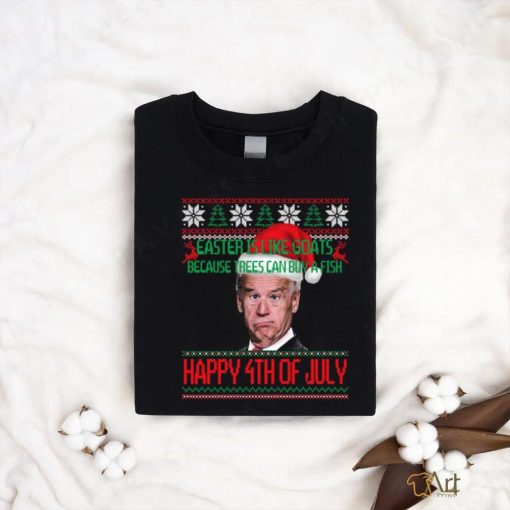 Official santa Joe Biden Easter is like goats because trees can buy a fish Happy shirt