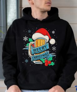 Official santa hat beery Christmas snowflakes gift shirt