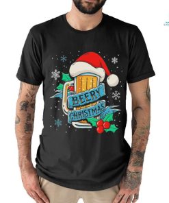 Official santa hat beery Christmas snowflakes gift shirt