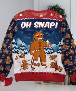 Oh Snap Gingerbread Funny Christmas Ugly Sweater