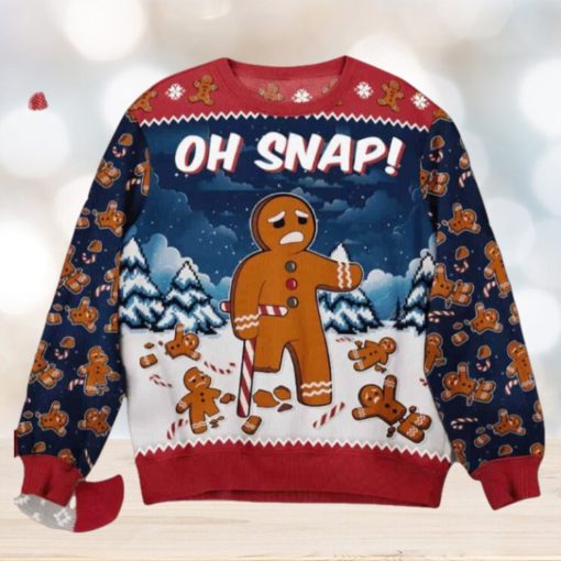 Oh Snap Gingerbread Funny Christmas Ugly Sweater