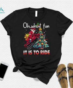 Oh What Fun It Is To Ride Christmas Snowmobile Bike Shirt