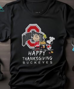 Ohio State Buckeyes Charlie Brown And Snoopy Happy Thanksgiving Shirt