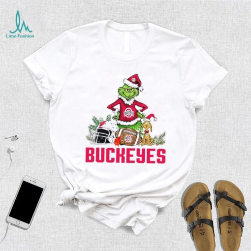 Ohio State Buckeyes Grinch and Max dog funny Christmas shirt