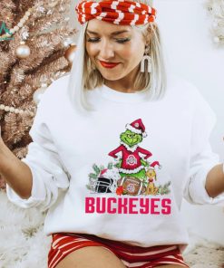 Ohio State Buckeyes Grinch and Max dog funny Christmas shirt, hoodie, sweater, long sleeve and tank top Ohio State Buckeyes Grinch and Max dog funny Christmas shirt