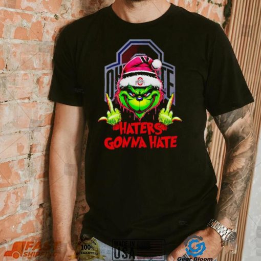 Ohio State Buckeyes Grinch middle finger haters gonna hate shirt