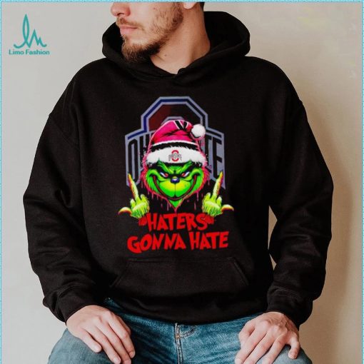 Ohio State Buckeyes Grinch middle finger haters gonna hate shirt