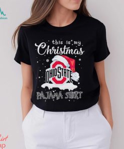 Ohio State Buckeyes Logo Santa Hat This Is My Christmas Pajama Shirt