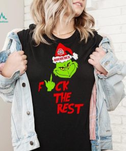 Ohio State Buckeyes Santa Grinch fuck the rest shirt, hoodie, sweater, long sleeve and tank top Ohio State Buckeyes Santa Grinch fuck the rest shirt