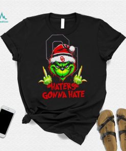 Oklahoma Sooners Grinch middle finger haters gonna hate shirt