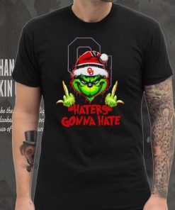 Oklahoma Sooners Grinch middle finger haters gonna hate shirt
