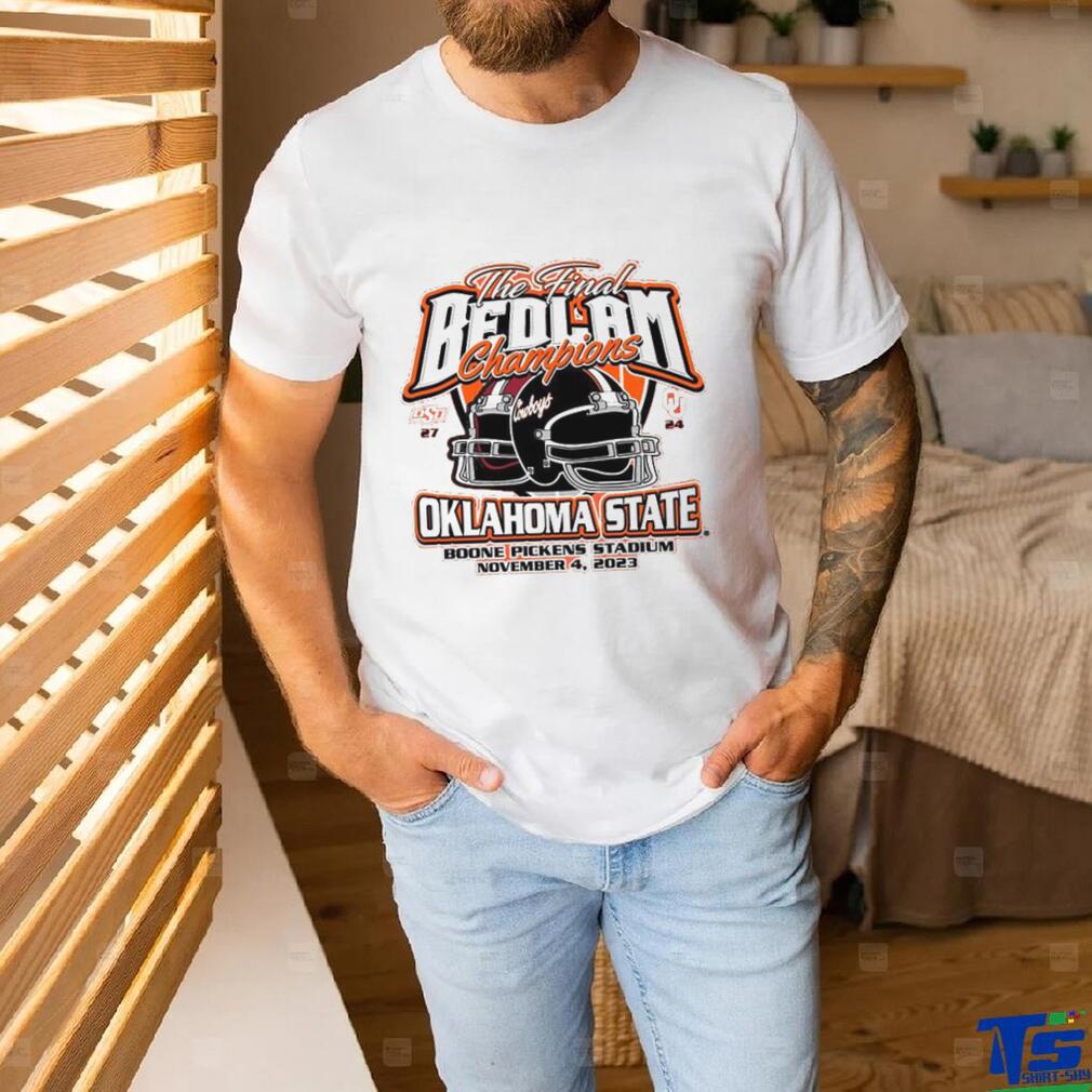 Oklahoma State Cowboys 2023 The Final Bedlam Champions 27 24 Shirt Oklahoma State Cowboys 2023 The Final Bedlam Champions 27 24 Shirt