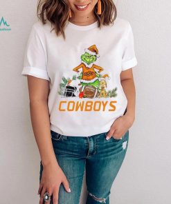 Oklahoma State Cowboys Grinch and Max dog funny Christmas shirt